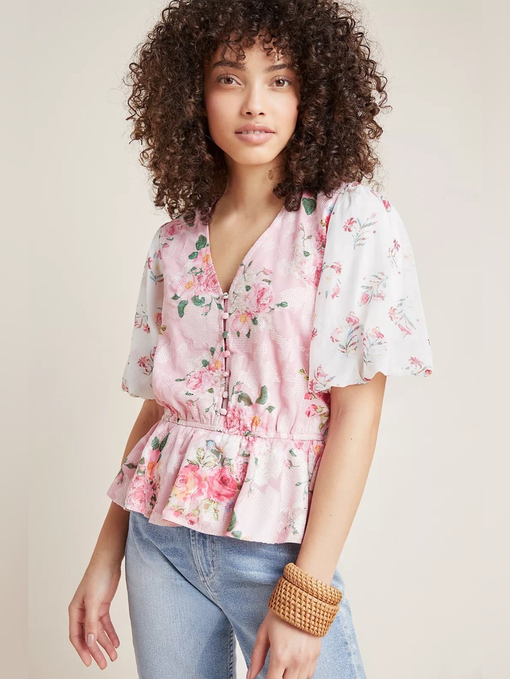 Anthropologie Hemant & Nandita Rose Garden Blouse - Picture 2 of 3
